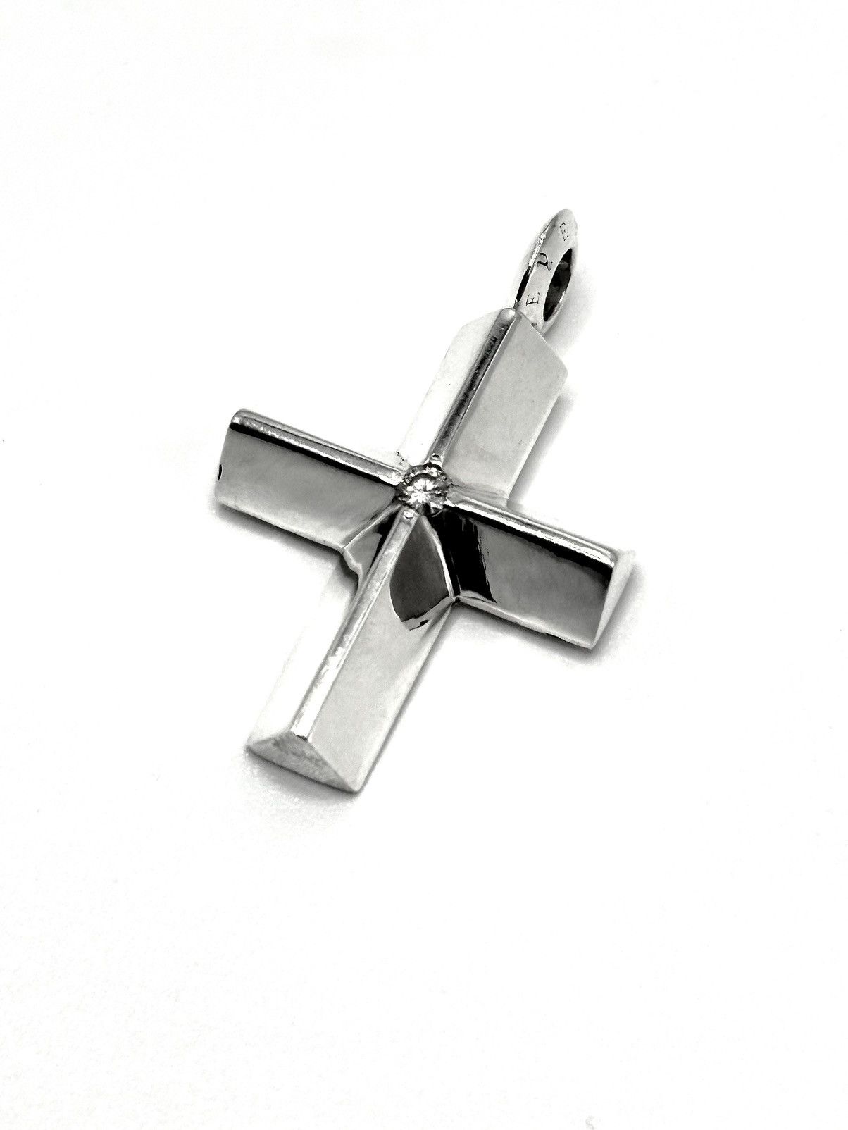 EYEFUNNY Eyefunny .925 Sterling Silver Diamond Cross Pendant Size ONE SIZE - 1 Thumbnail