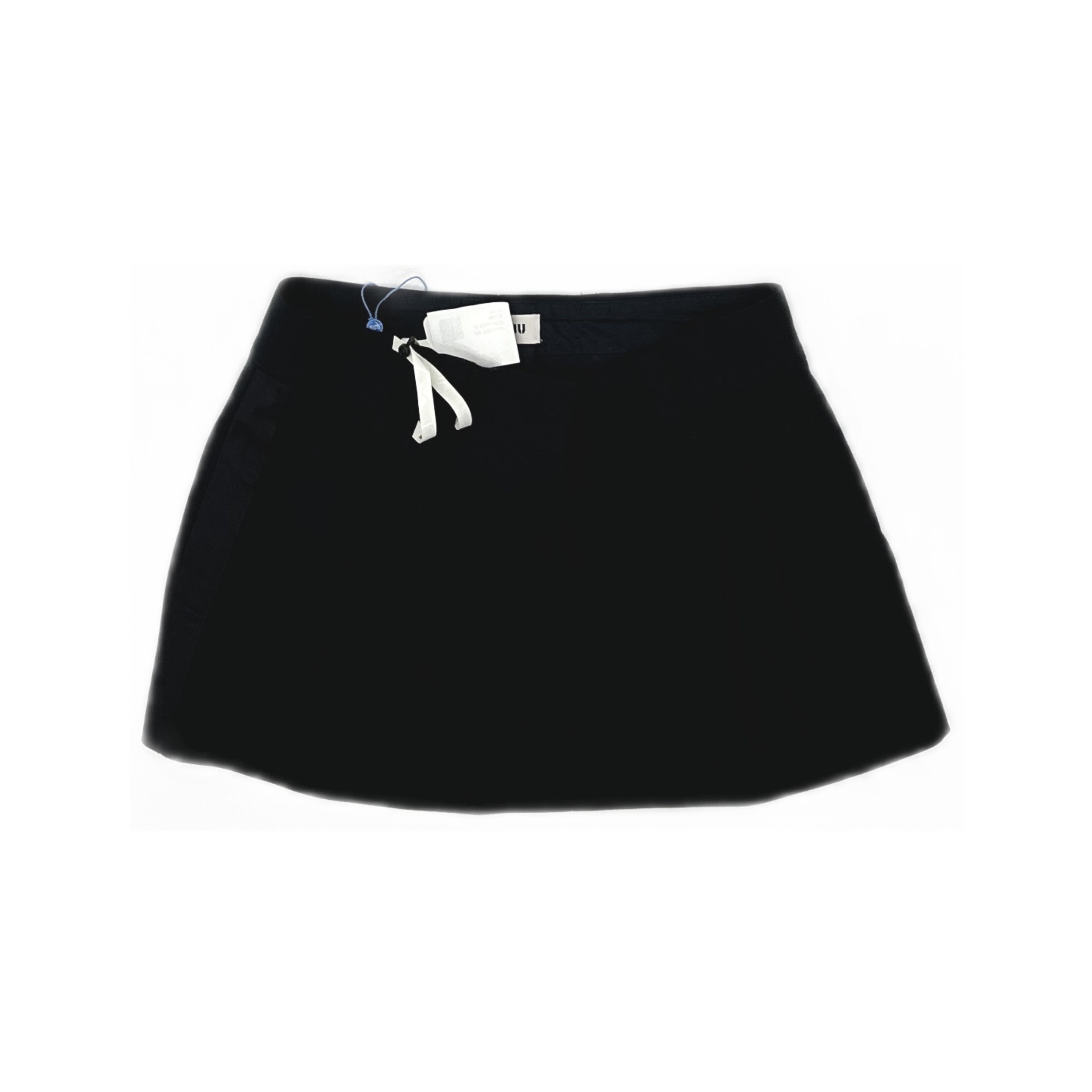Miu Miu Miu Miu Black Mini Skirt Size 38 Size 26" / US 2 / IT 38 - 1 Thumbnail