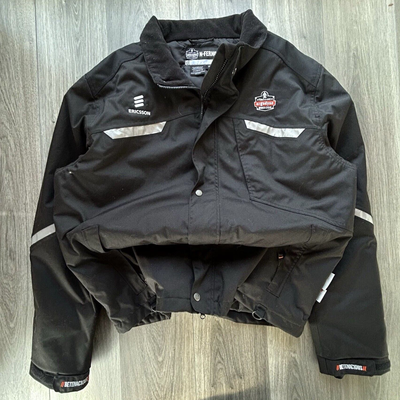 Vintage Ergodyne N-Ferno Jacket XL Unisex Adults Coat Parka Winter Nylon 500D Black Zipper Snap Insulated Thermal Size US XL / EU 56 / 4 - 2 Thumbnail