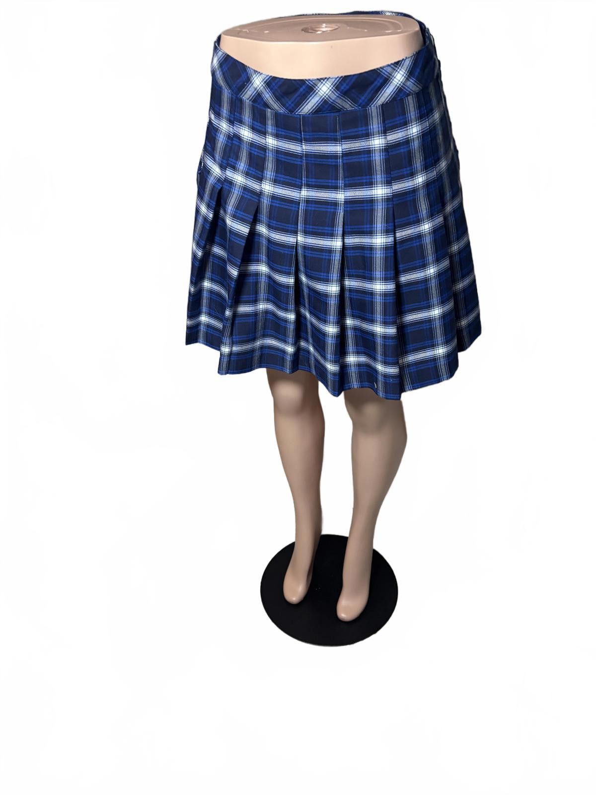 The Unbranded Brand Y2kBlue Plaid Pleated MiniSkirt/Preppy/Schoolgirl Aesthetic6 Size 28" / US 6 / IT 42 - 3 Thumbnail