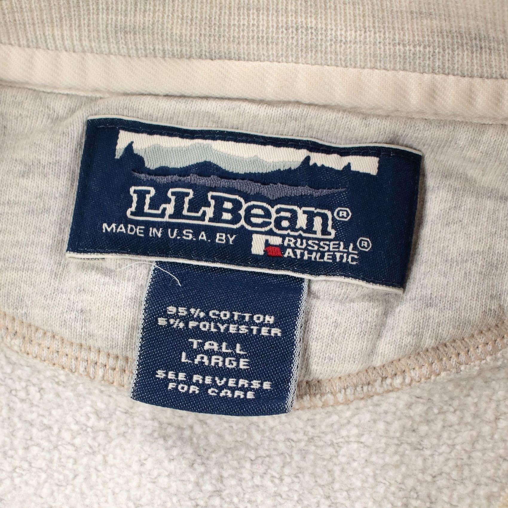 Vintage VTG LL BEAN Sweatshirt Large Tall LT Gray Russell USA Made VINTAGE Pullover Mens Size US L / EU 52-54 / 3 - 6 Thumbnail