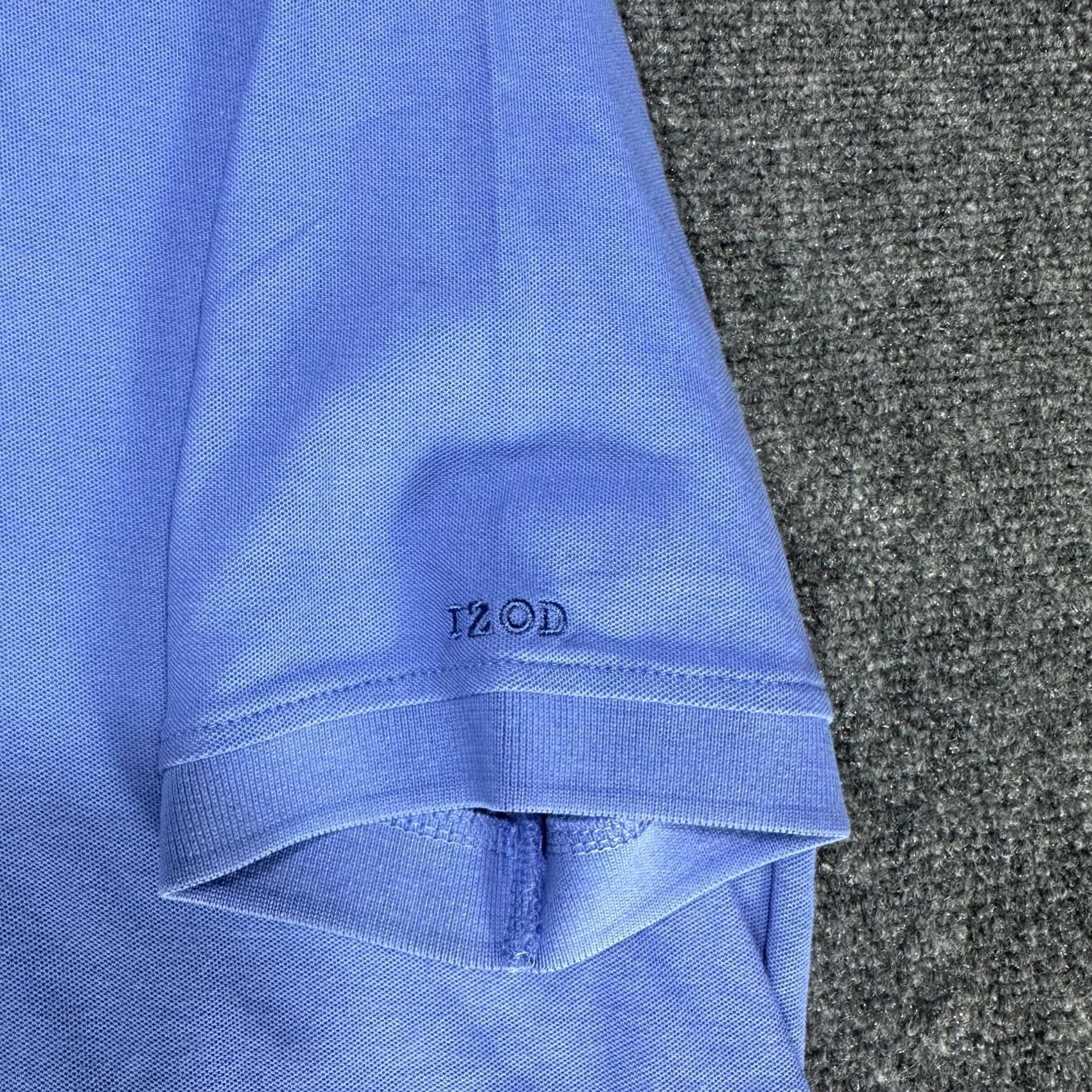 Izod Izod Polo Shirt Mens Large Blue Short Sleeve Pima Cotton No Roll Collar NEW Size US L / EU 52-54 / 3 - 5 Thumbnail