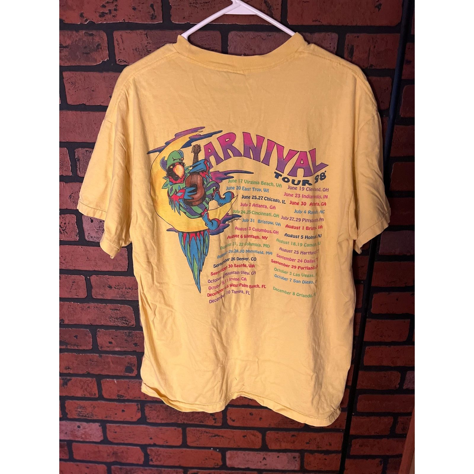 Anvil Jimmy Buffett Carnival Tour Shirt Vintage 1998 size large Size US L / EU 52-54 / 3 - 3 Thumbnail
