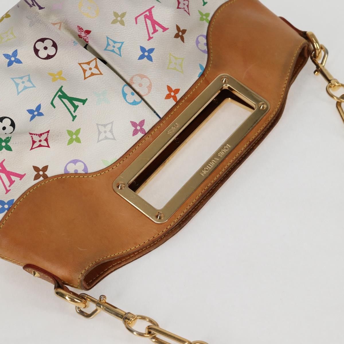 Louis Vuitton LOUIS VUITTON Monogram Multicolor Judy MM Bag White M40255 Size ONE SIZE - 9 Thumbnail