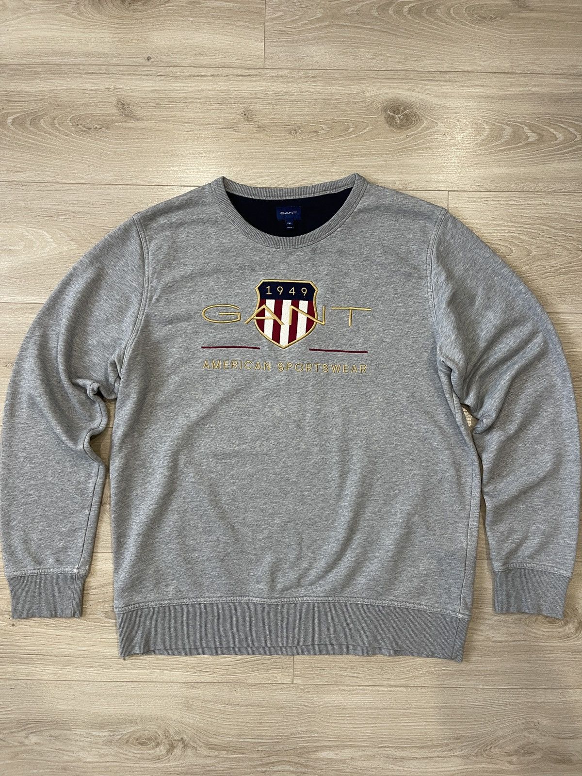 Gant GANT Archive Shield Embroidered Logo Sweatshirt Grey 2XL Size US XXL / EU 58 / 5 - 10 Thumbnail