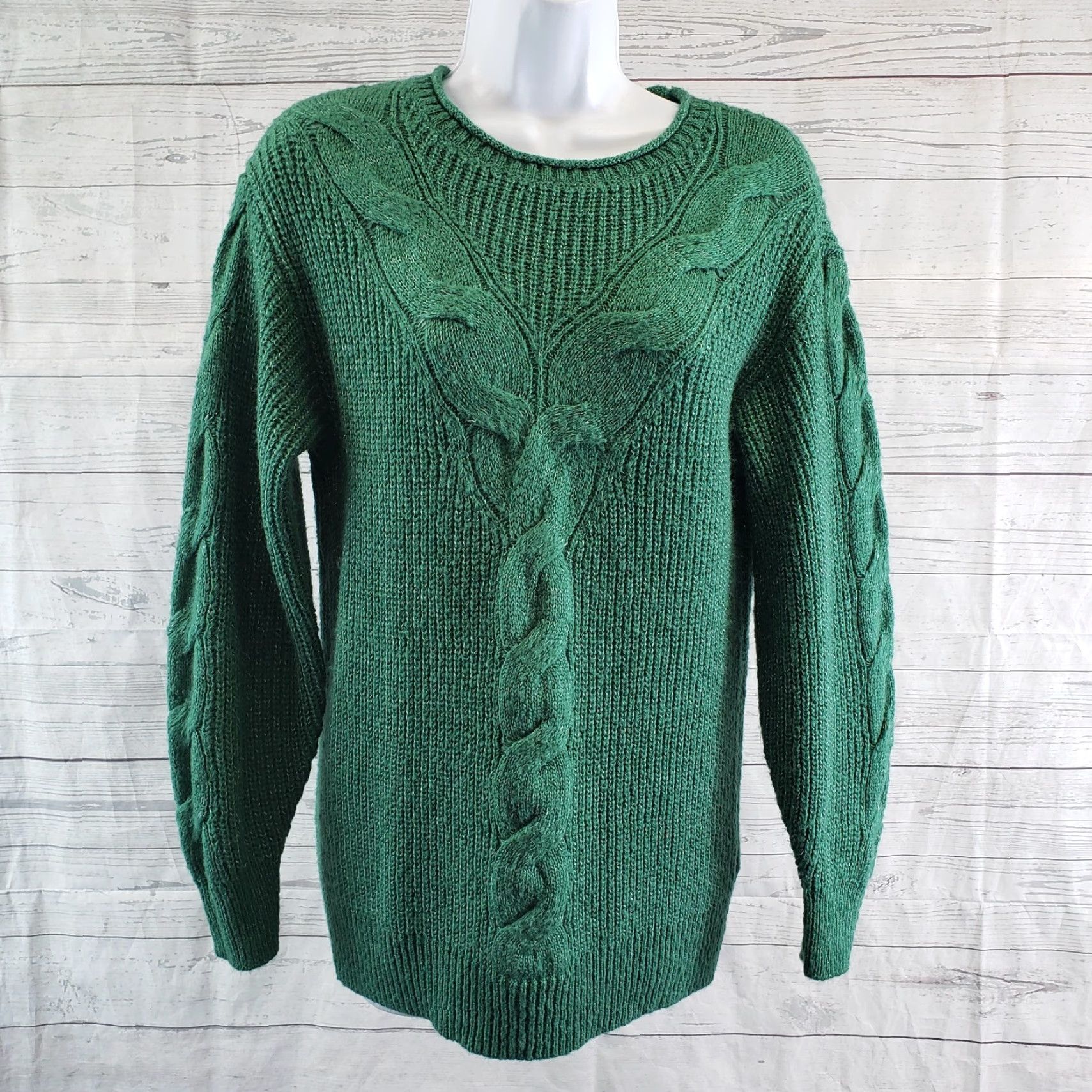 Vintage LC Lauren Conrad Womens Sweater XS Green Long Sleeve Pullover Size XS Women Size XS / US 0-2 / IT 36-38 - 2 Thumbnail