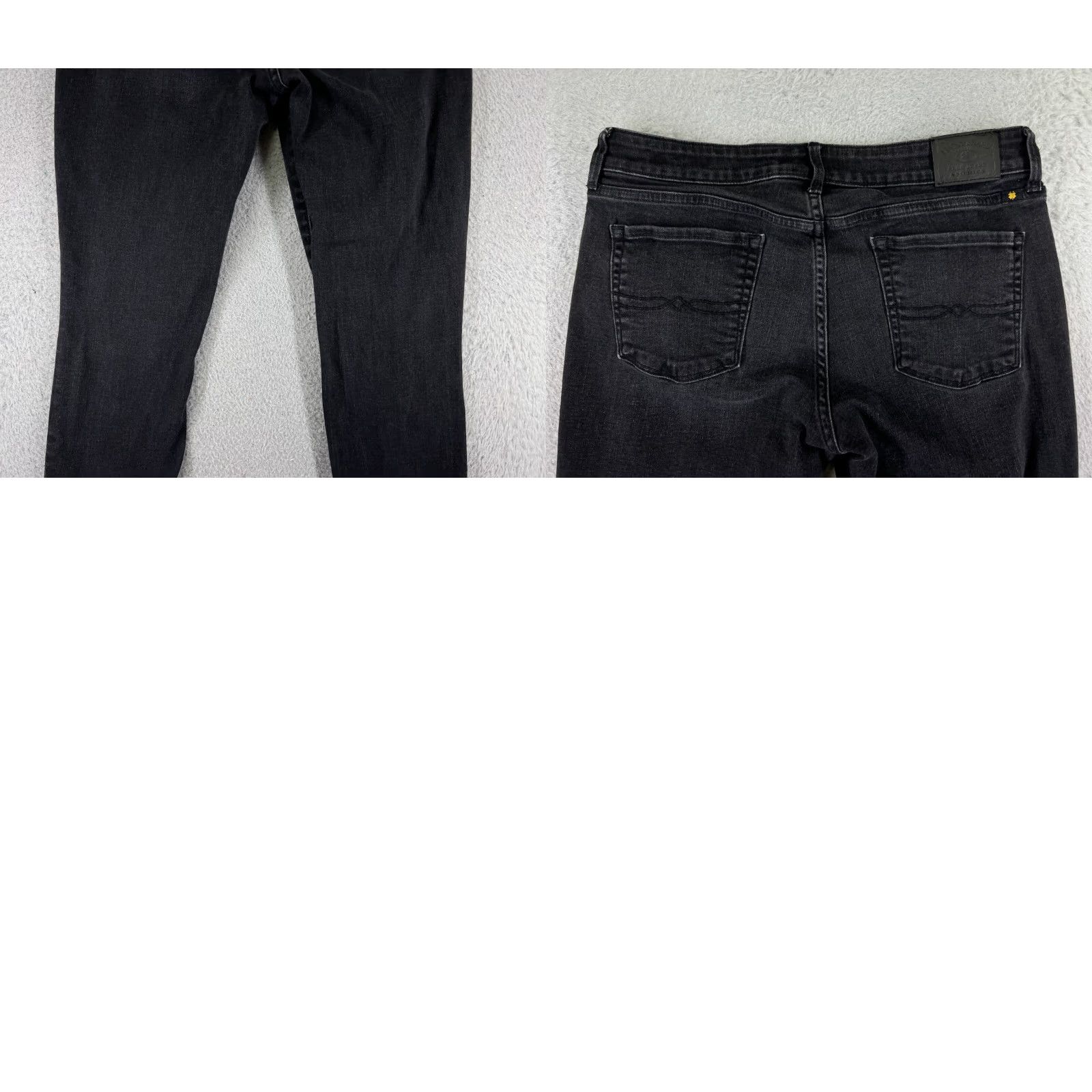 Lucky Brand Lucky Brand Jeans Womens 10 Black Denim Distressed Capri 5-Pocket 25.5in Inseam Cotton Medium Wash Vintage No Size 32" / US 10 / IT 46 - 10 Thumbnail