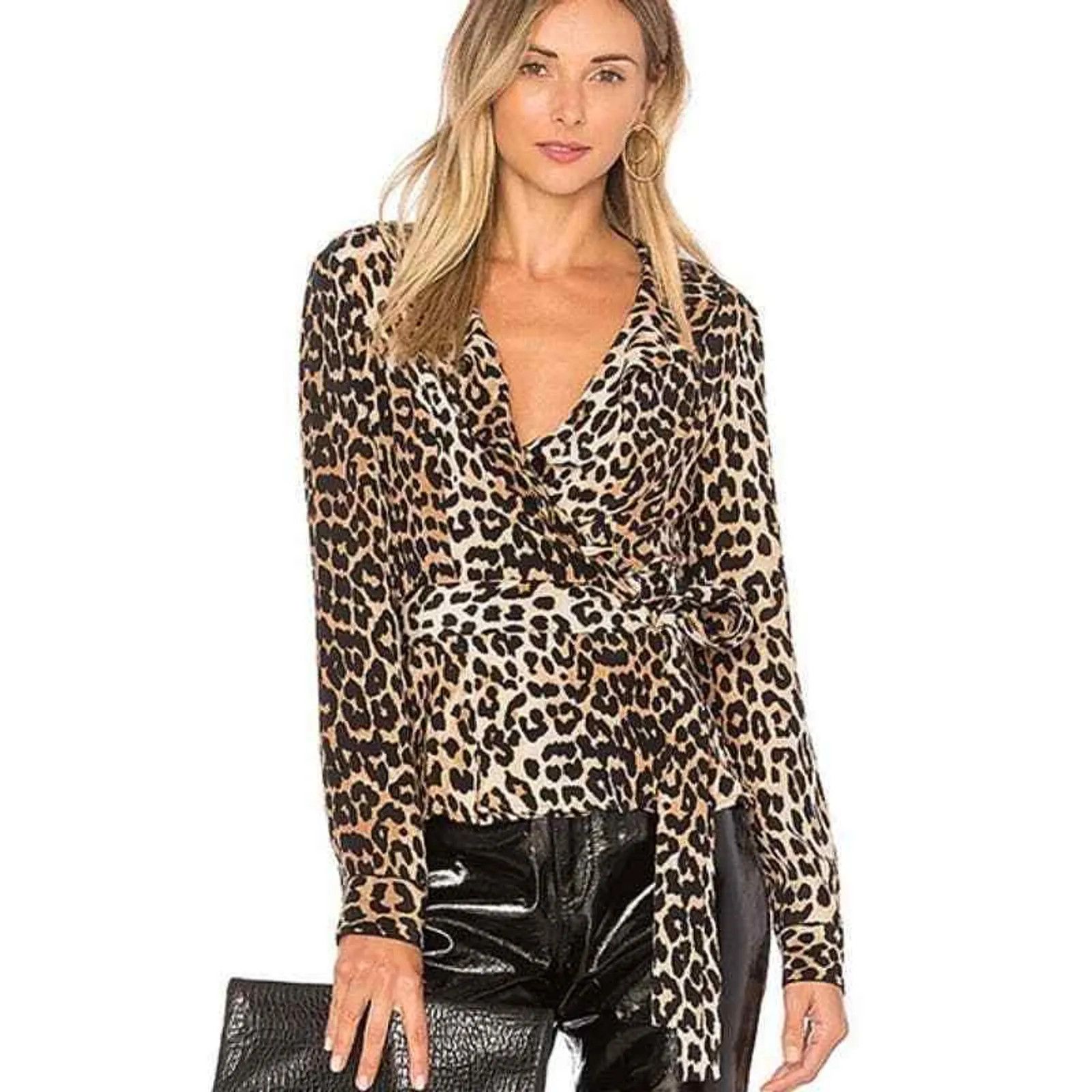 Ganni Ganni GANNI Fayette Wrap Blouse Blouse Size S / US 4 / IT 40 - 1 Thumbnail