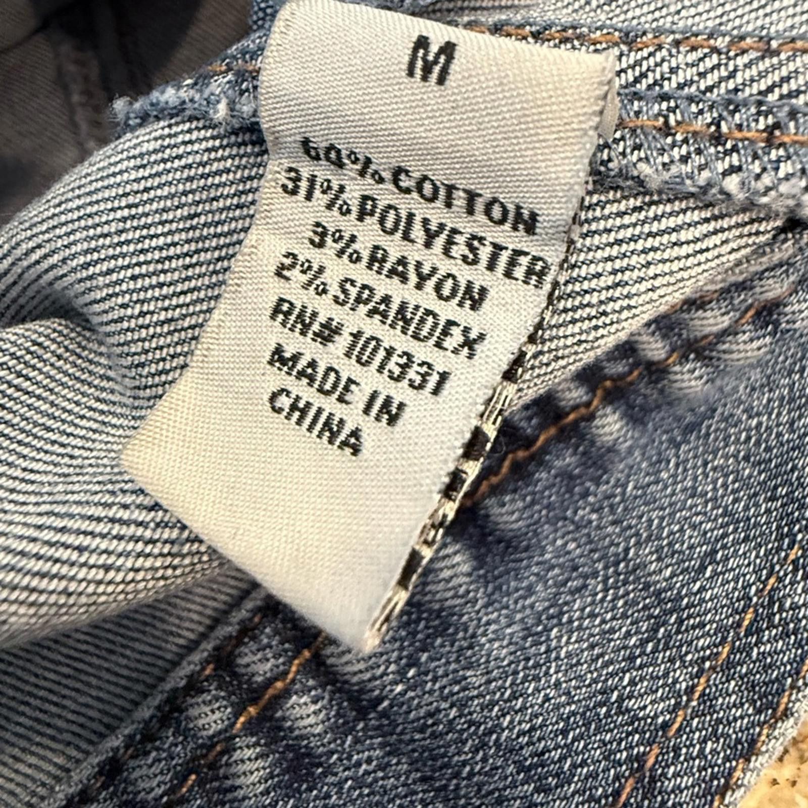 Other Refuge cropped denim jeans jacket button up medium wash SZ M Size M / US 6-8 / IT 42-44 - 4 Thumbnail