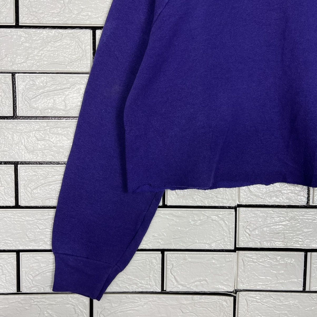 Fruit Of The Loom Vintage 80’s Fruit Of The Loom Cropped Sweatshirt #4078-C185 Size S / US 4 / IT 40 - 5 Thumbnail