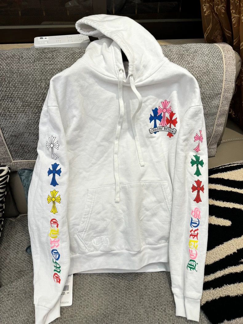 Chrome Hearts Chrome Hearts Colorful Cross Hoodie White Size US S / EU 44-46 / 1 - 1 Thumbnail