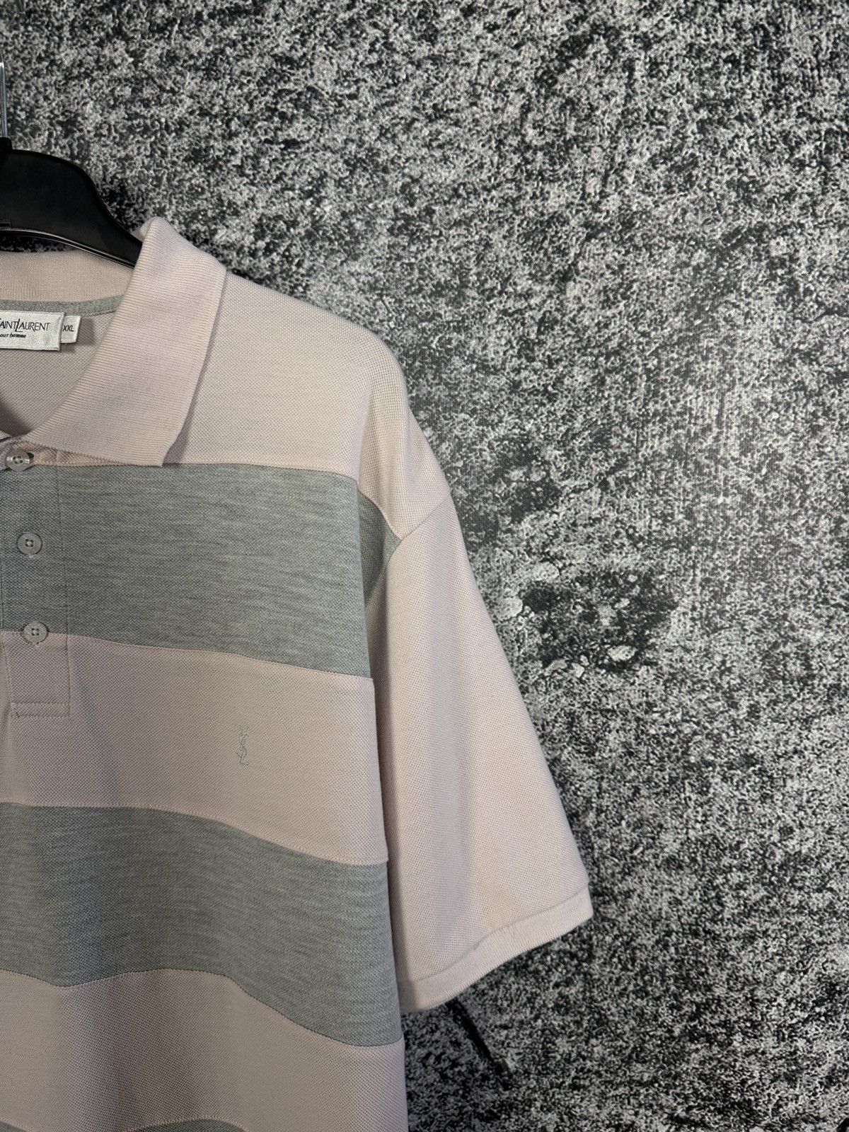 Yves Saint Laurent Men’s Yves Saint Laurent Striped Polo Shirt Vintage Size XXL Size US XXL / EU 58 / 5 - 2 Thumbnail