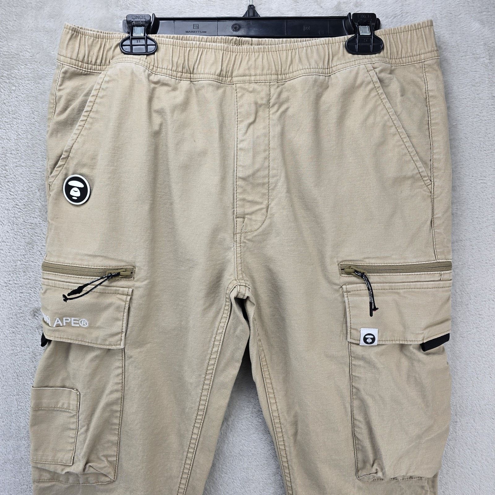 Aape AAPE by Bathing Ape Bape Jogger Cargo Pants Mens Large Beige Size US 34 / EU 50 - 2 Thumbnail