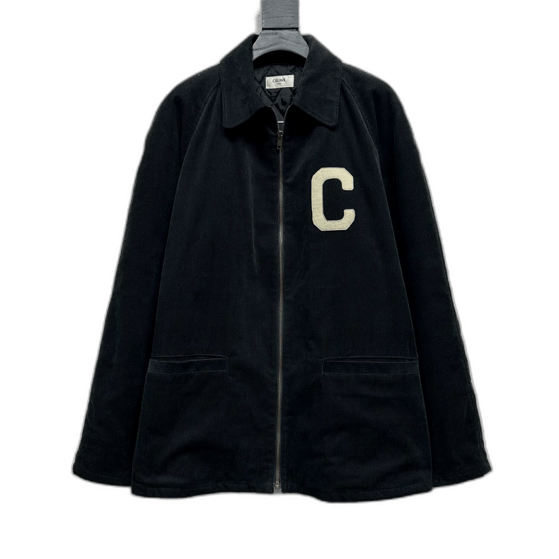 Celine Celine Long Sleeve Corduroy Jacket with Logo Size US M / EU 48-50 / 2 - 1 Thumbnail