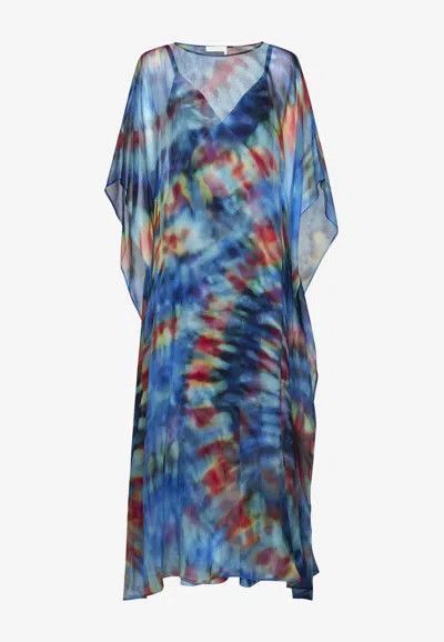 Chloe o1loc1c10425 Kaftan-Inspired Maxi Dress in Multicolor Size L / US 10 / IT 46 - 1 Thumbnail