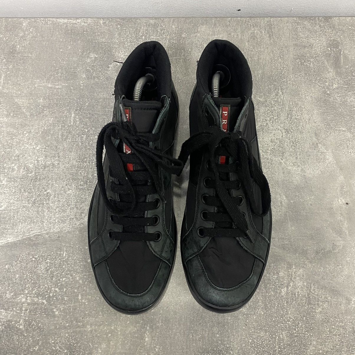 Prada Prada Leather Sneakers High Top Luxury Size US 8 / EU 41 - 3 Thumbnail