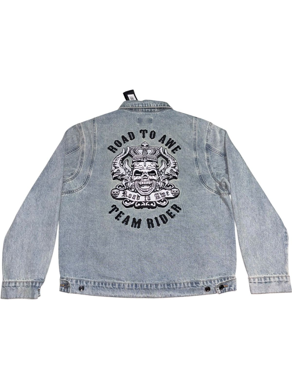 Rta RTA NEW Denim Zip up Jean Jacket Embroidery logo skull cross Size US M / EU 48-50 / 2 - 1 Thumbnail