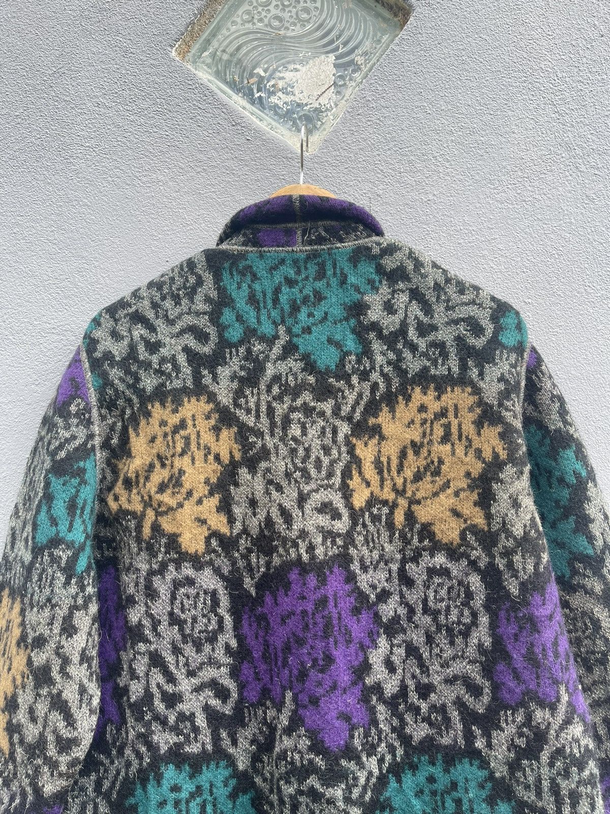 Designer Vintage Castleberry New York Wool Jacket Bold Floral Pattern Size L / US 10 / IT 46 - 11 Thumbnail