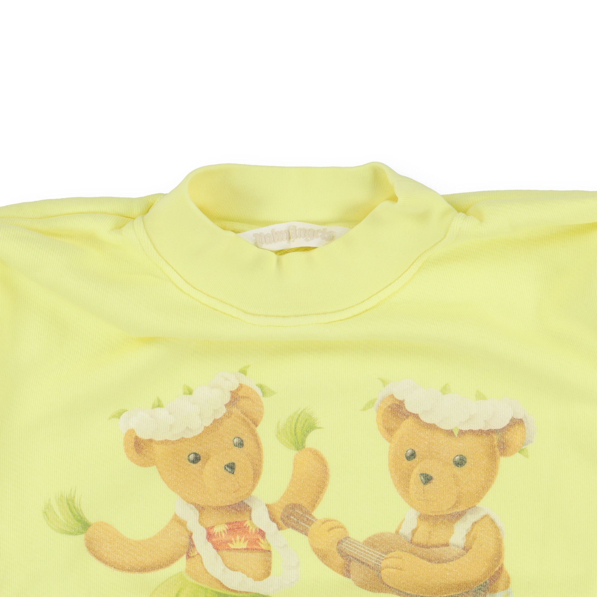 Palm Angels Yellow Dancing Bears Logo Mock Neck Sweatshirt Size US XL / EU 56 / 4 - 5 Thumbnail