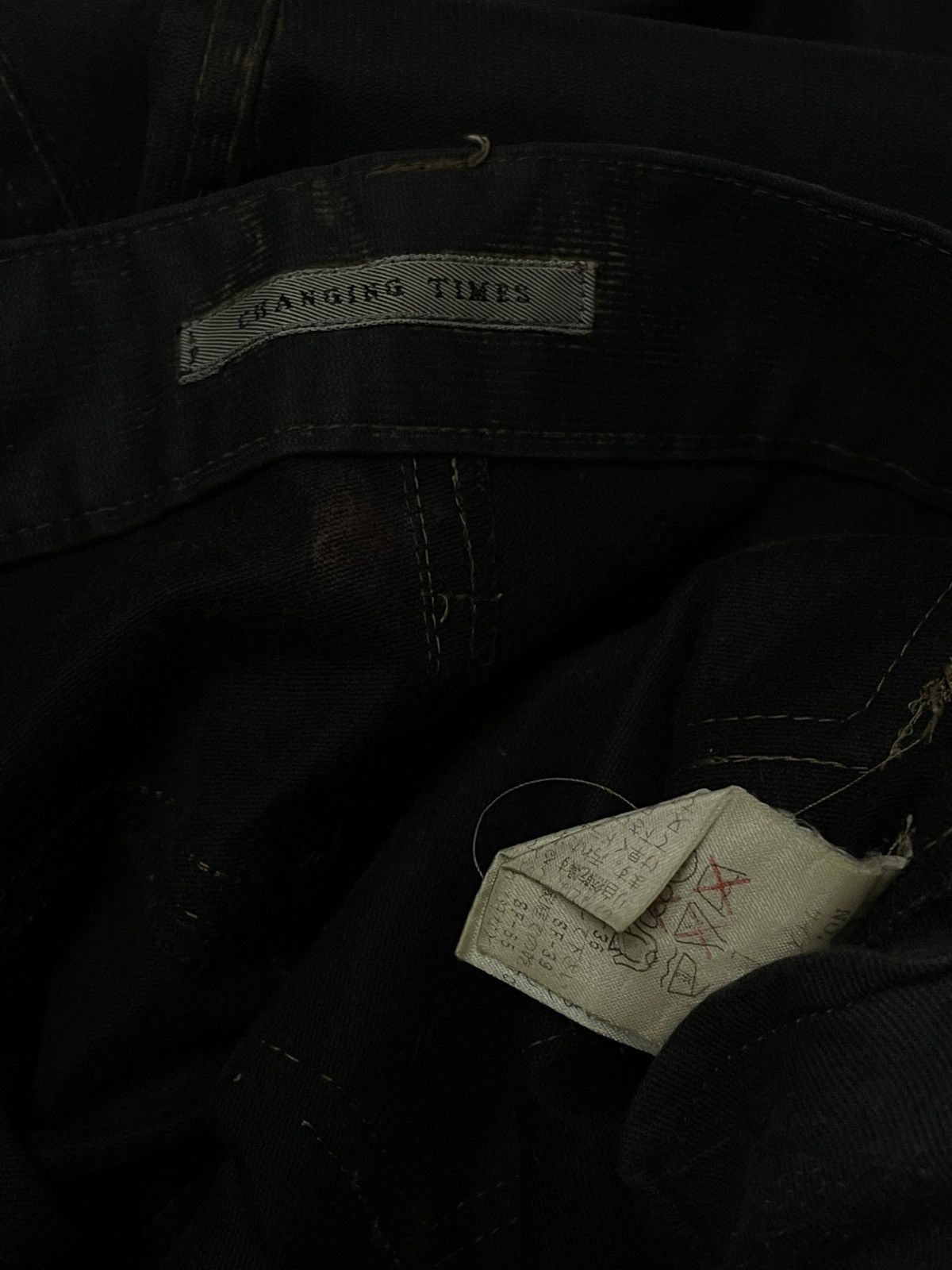 Japanese Brand Vintage 1990s Japan Designer Changing Times Waxed Style Pant Size US 30 / EU 46 - 12 Thumbnail