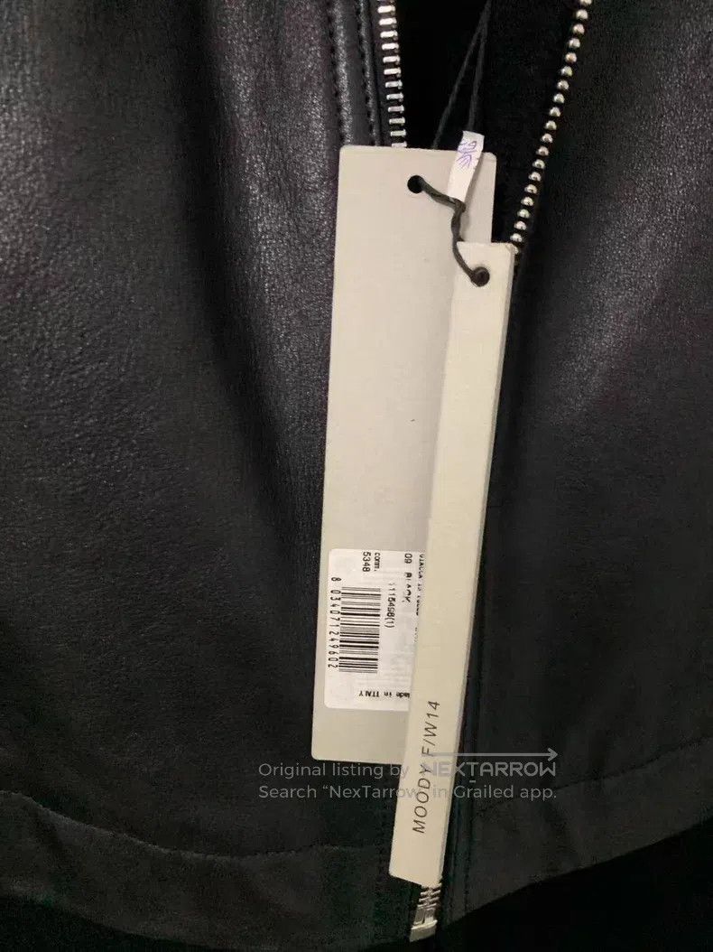 Rick Owens Rick Owens 14 FW mainline fur one-piece zipper leather jac Size US M / EU 48-50 / 2 - 8 Thumbnail