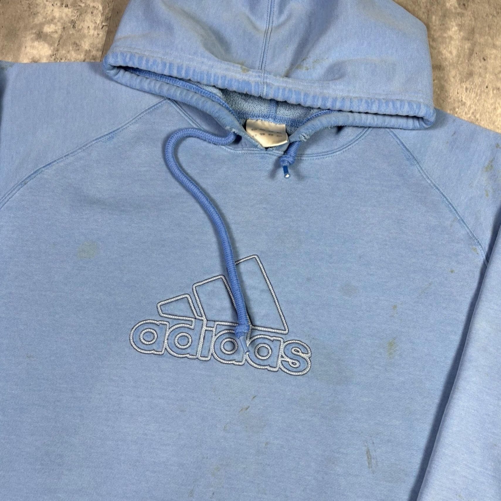 Adidas VINTAGE Adidas Embroidered Logo Hoodie Pullover Blue XL Men's 90s Sport Classic Graphic Print Hooded Pockets All Seasons Size US XL / EU 56 / 4 - 3 Thumbnail