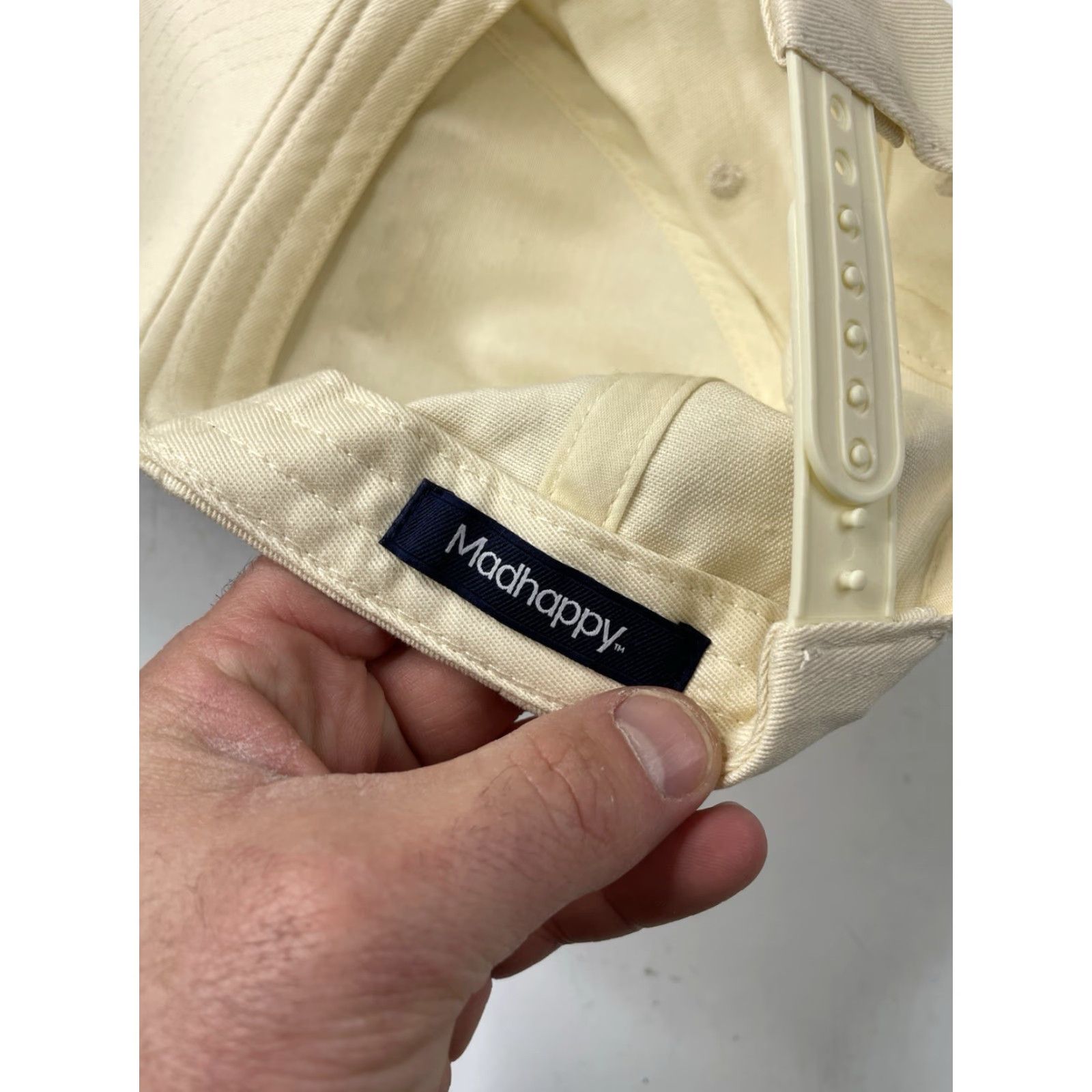 Madhappy Madhappy Snapback Hat Cap Unisex Adults One Size Beige Solid Adjustable Cotton Cap, Casual Classic Style Size ONE SIZE - 6 Thumbnail