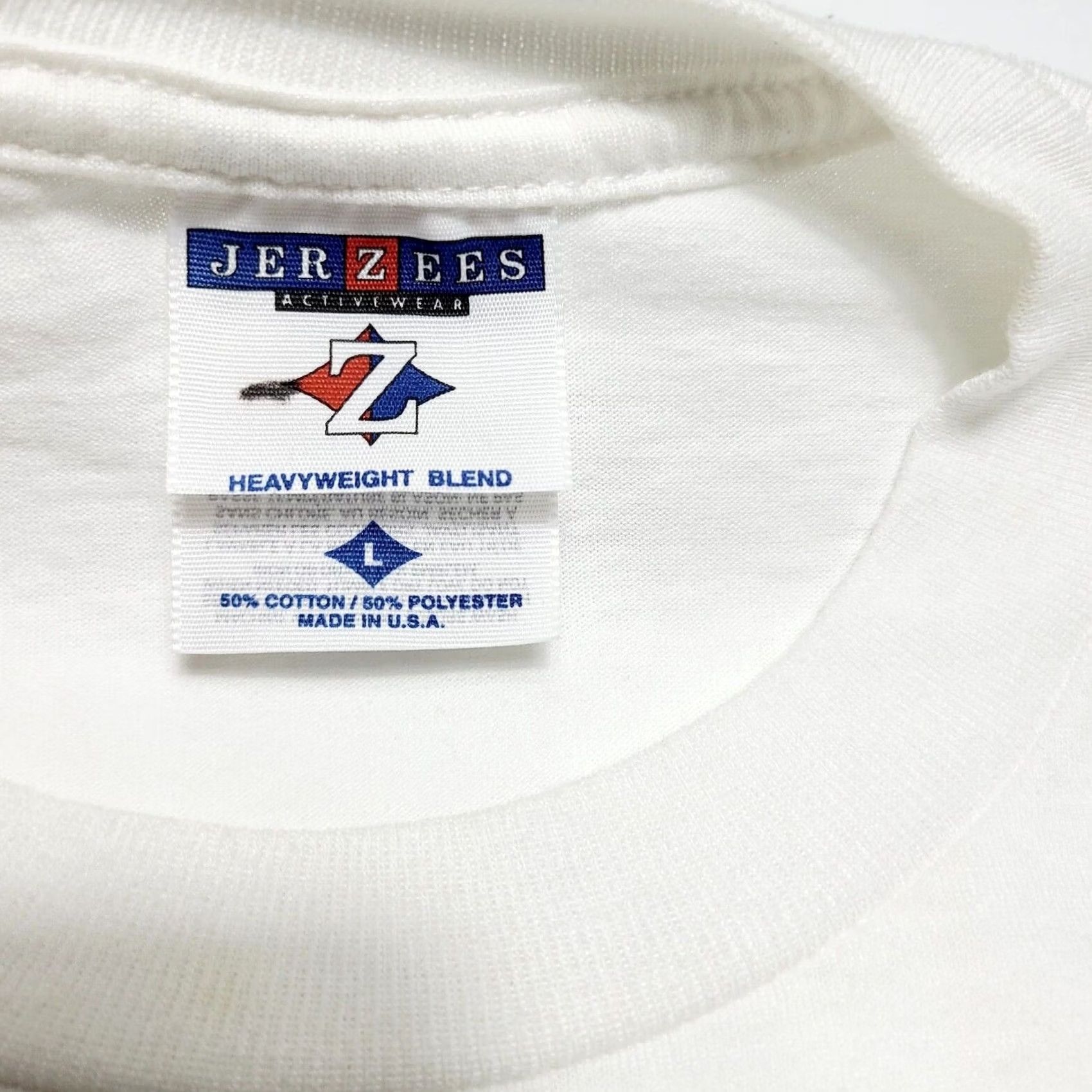 Jerzees VINTAGE Bahamas Graphic T-shirt Large Rasta Reggae Dancing 90s 80s Music Art Jerzees Mens White Short Sleeve Crew Neck 1990-1999 Size US L / EU 52-54 / 3 - 3 Thumbnail