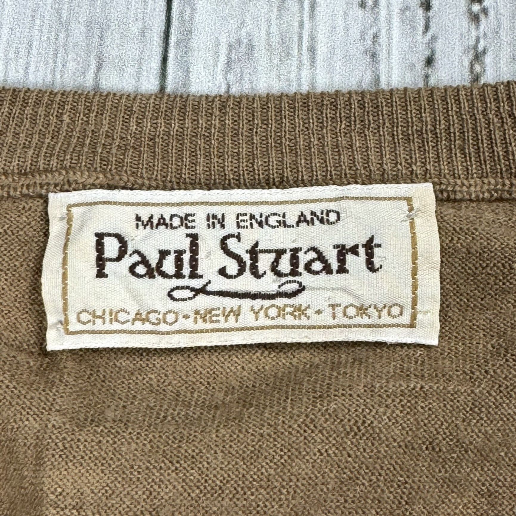 Paul Stuart VINTAGE Paul Stuart Dress Sweater Vest Shirt MENS XL TAN Beige 1980s 100% Wool UK Made Mens Regular Vest Size US XL / EU 56 / 4 - 3 Thumbnail