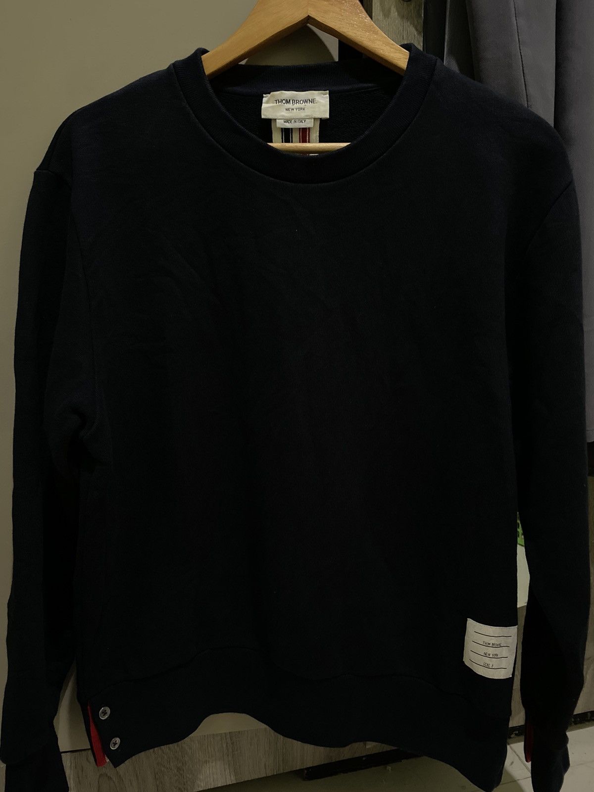 Thom Browne Thom browne grosgrain loopback crew sweat Size US L / EU 52-54 / 3 - 3 Thumbnail