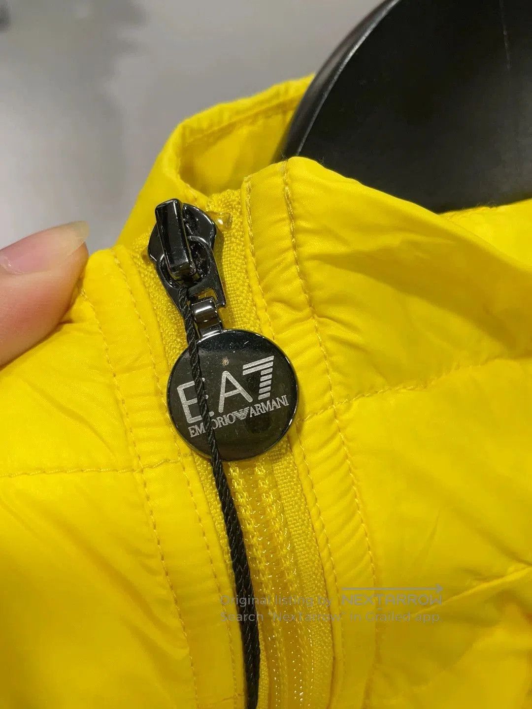 Emporio Armani yellow lightweight down jacket by EA7. Size US L / EU 52-54 / 3 - 7 Thumbnail