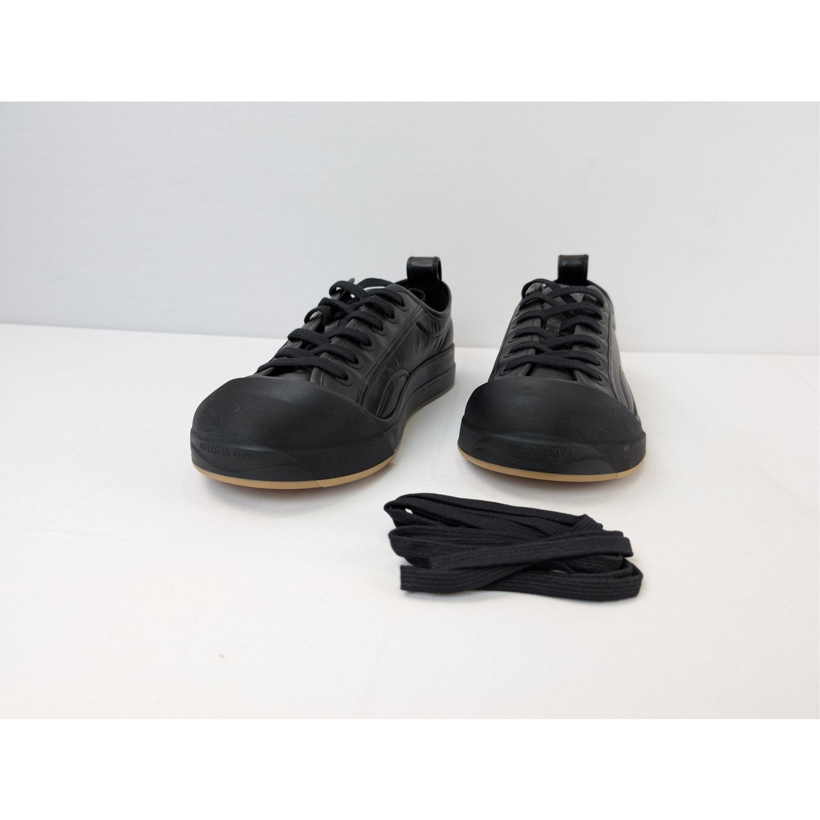 Bottega Veneta o1rshd1 City Calfskin Vulcan Sneakers in Black Size US 12 / EU 45 - 7 Thumbnail
