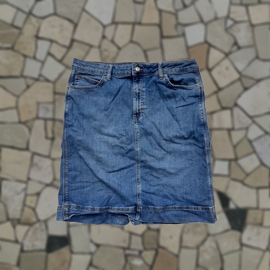 Lee Vintage Lee Denim Skirt 16M Cotton Blend Blue #8359 Size 38" / US 16 / IT 52 - 1 Thumbnail