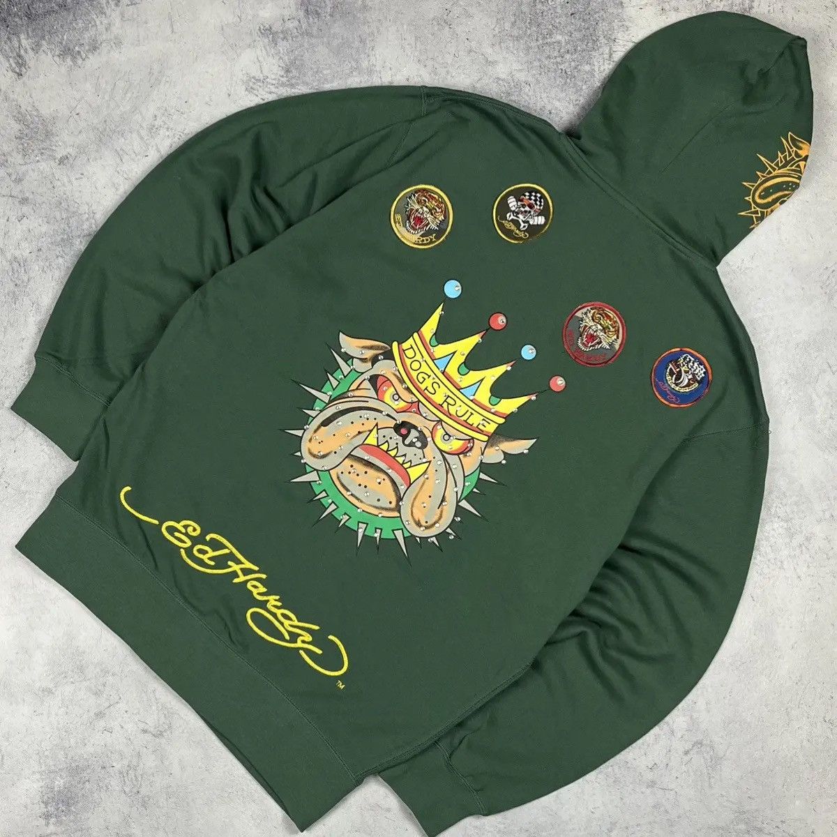 Ed Hardy Ed Hardy by Christian Audigier zip hoodie big logo dogs 3XL Size US XXL / EU 58 / 5 - 1 Thumbnail