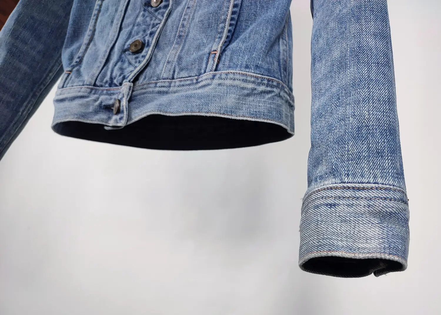 Allsaints × Japanese Brand Allsaints Lamara Distressed Denim Selvedge Slim Jacket Size M / US 6-8 / IT 42-44 - 9 Thumbnail