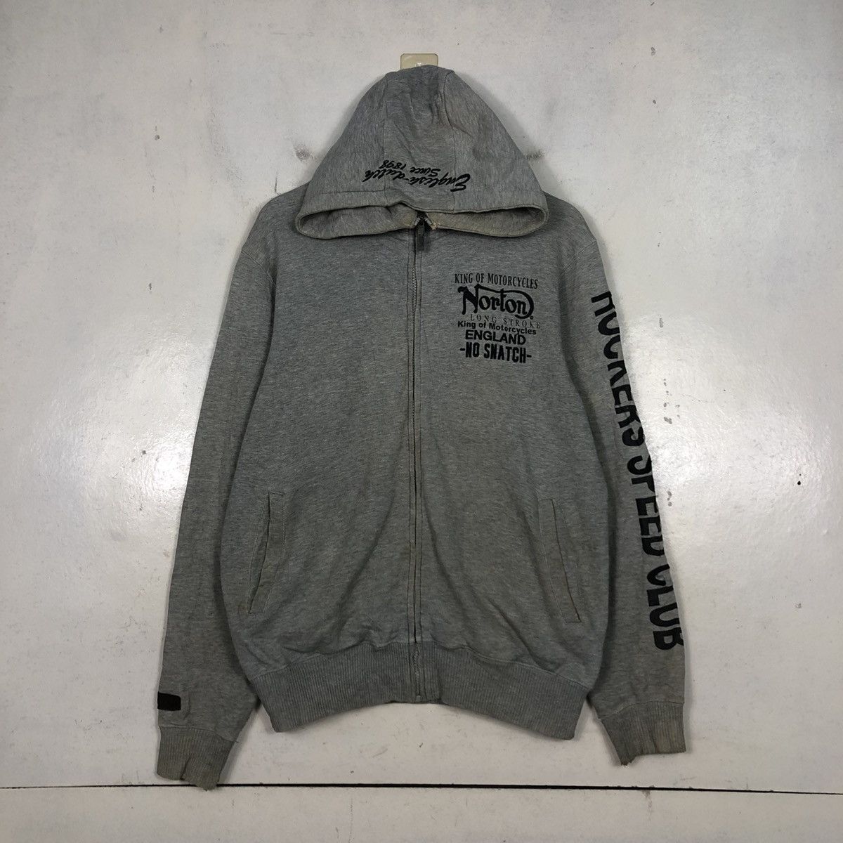 Norton 📌Punk Design Zipper Hoodie Jacket Norton Over Print Design Size US M / EU 48-50 / 2 - 3 Thumbnail