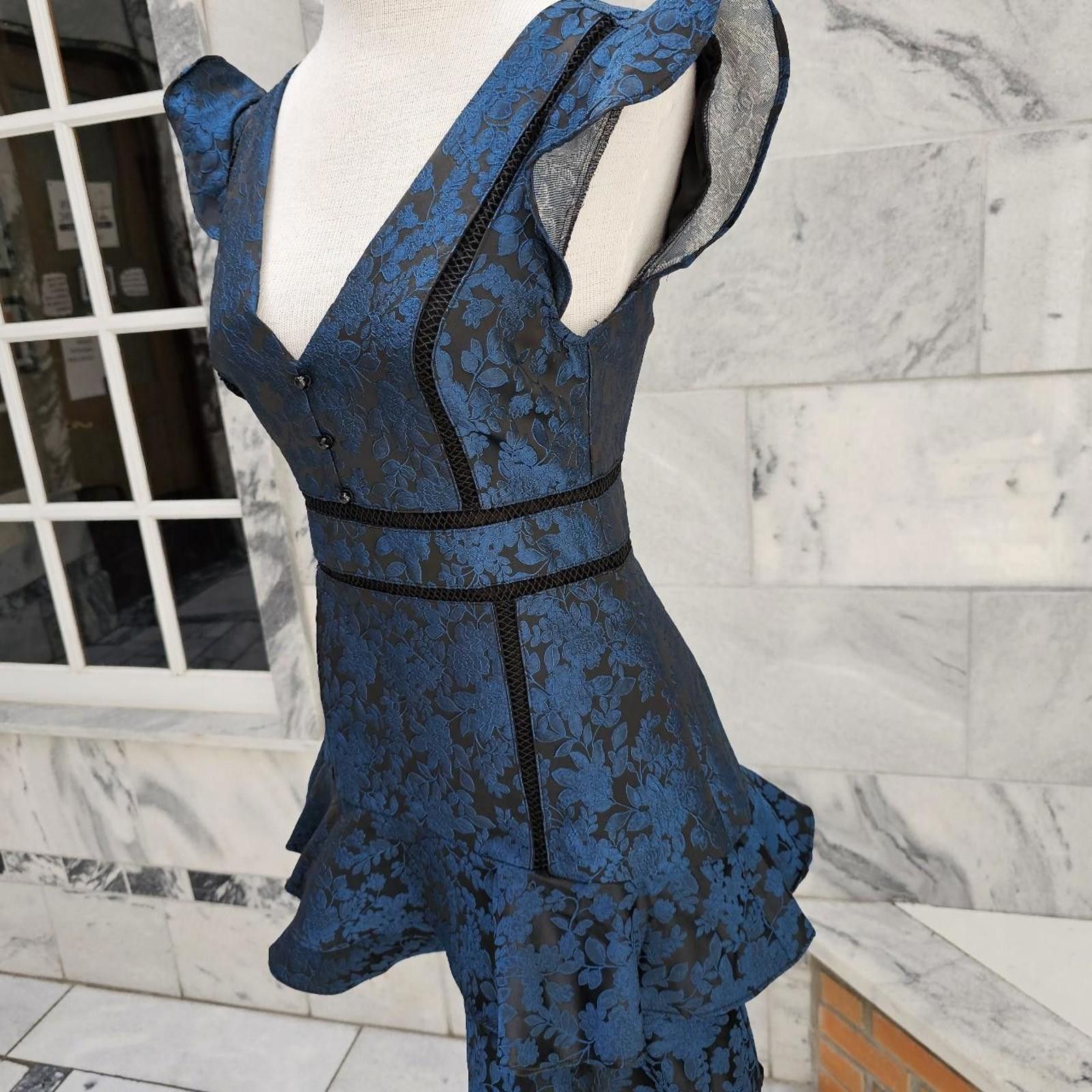 Lulus Lulus Women's Blue and Black Dress Size S / US 4 / IT 40 - 3 Thumbnail