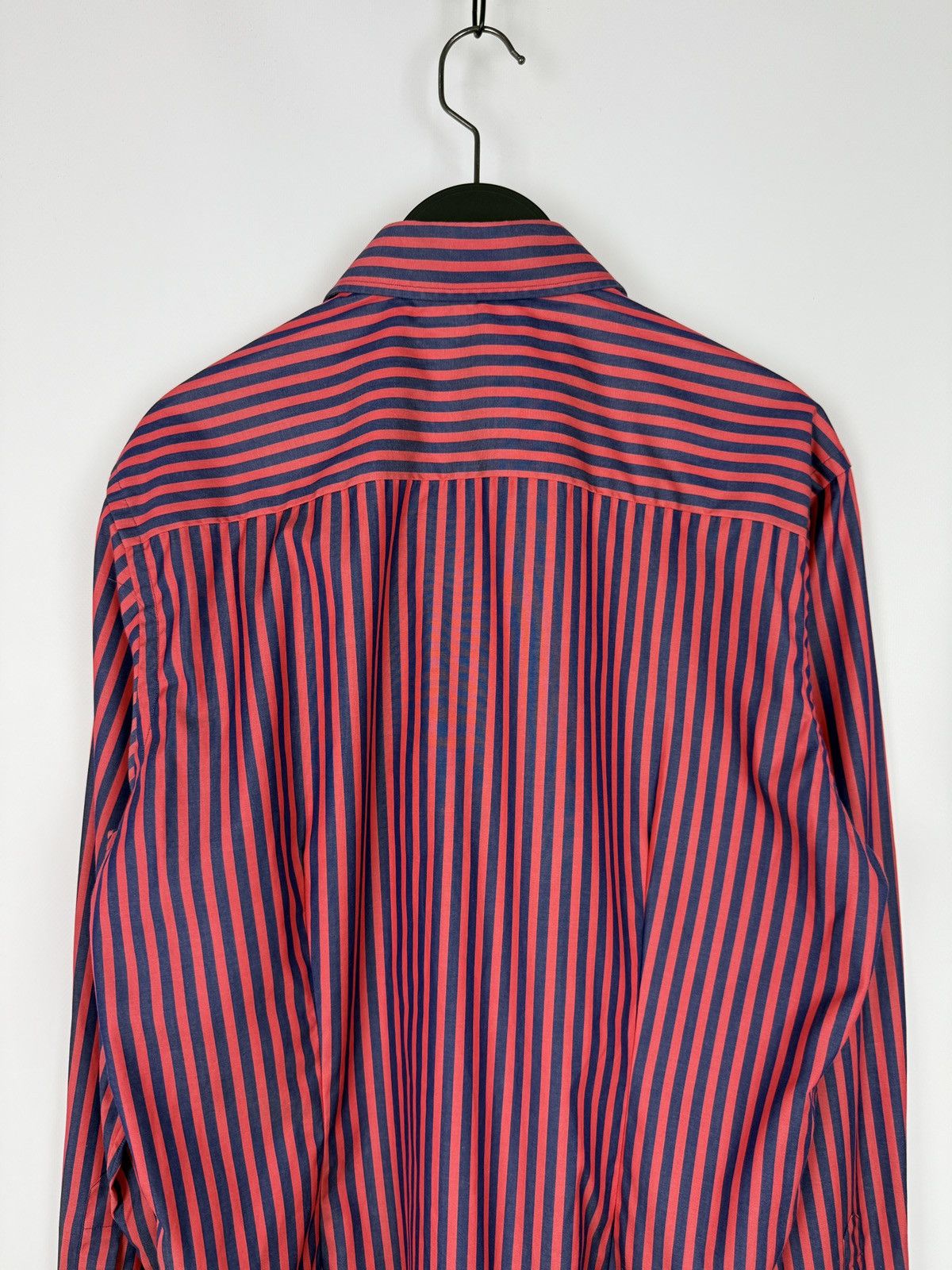 Eton Eton Contemporary Navy Red Stripe Formal Button Down Shirt M Size US M / EU 48-50 / 2 - 7 Thumbnail