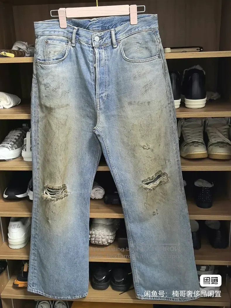 Acne Studios Acne Studios Mud-Dyed Denim Jeans Size US 30 / EU 46 - 1 Thumbnail