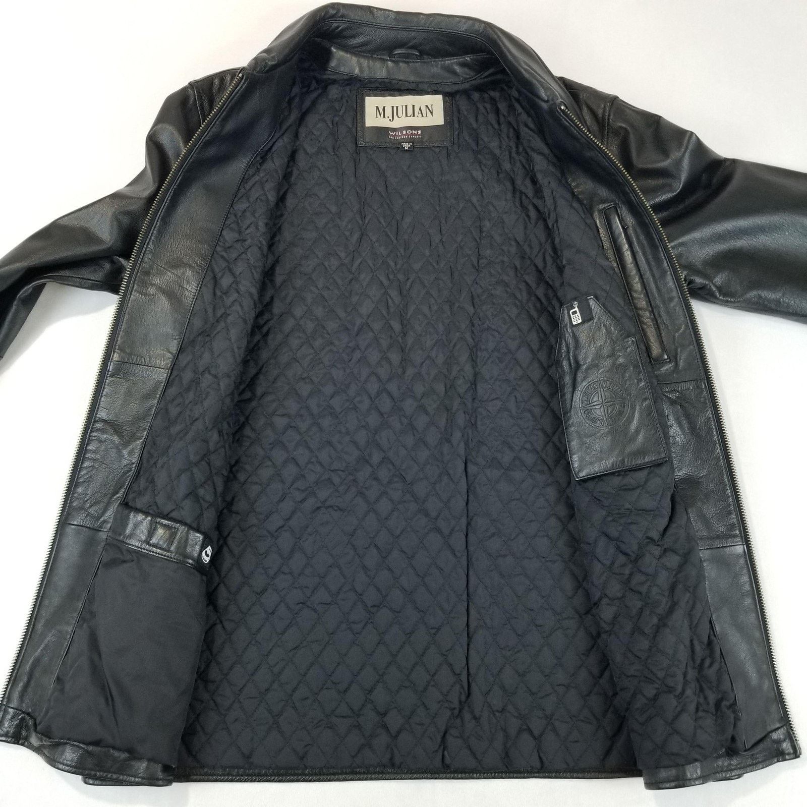 Wilsons Leather M Julian Leather Jacket Mens Medium Wilsons Zip Quilted Size US M / EU 48-50 / 2 - 5 Thumbnail