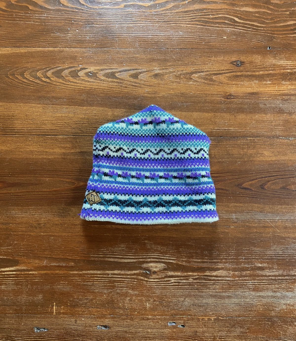 Vintage Vintage 80’s Merkley Headgear Wool Knit Striped Beanie Hat Size ONE SIZE - 1 Thumbnail