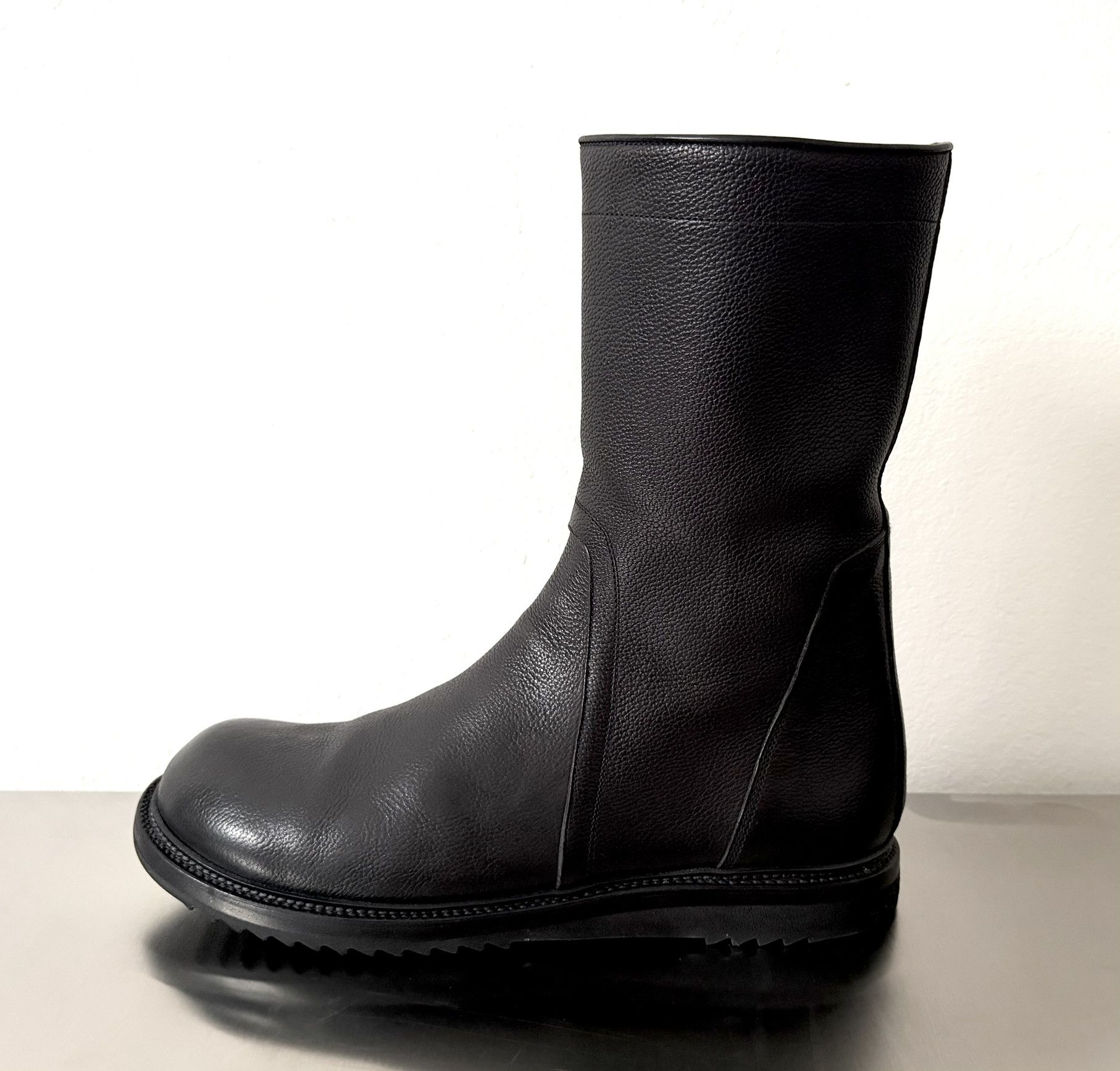 Rick Owens Rick Owens Black Leather Zip Boots EU44 / UK10 Size US 11 / EU 44 - 9 Thumbnail