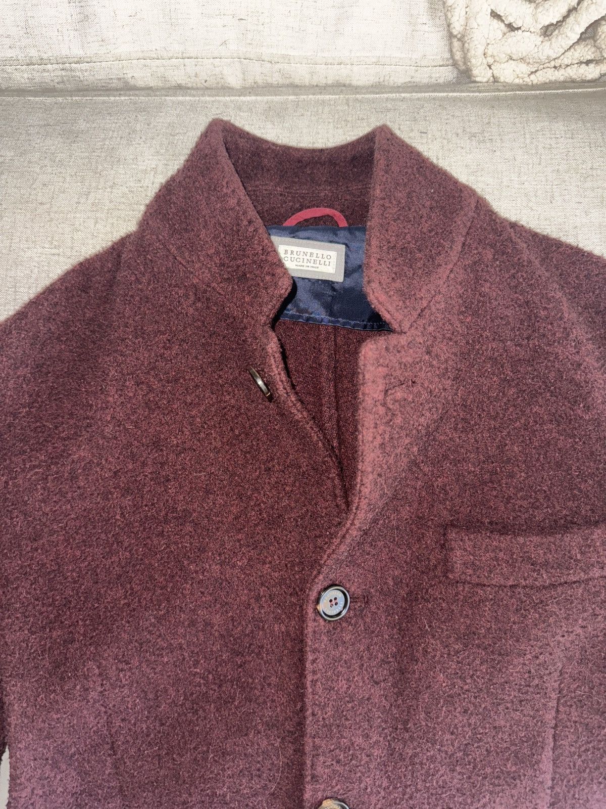 Brunello Cucinelli Brunello cucinelli burgundy wool jacket Size US S / EU 44-46 / 1 - 10 Thumbnail
