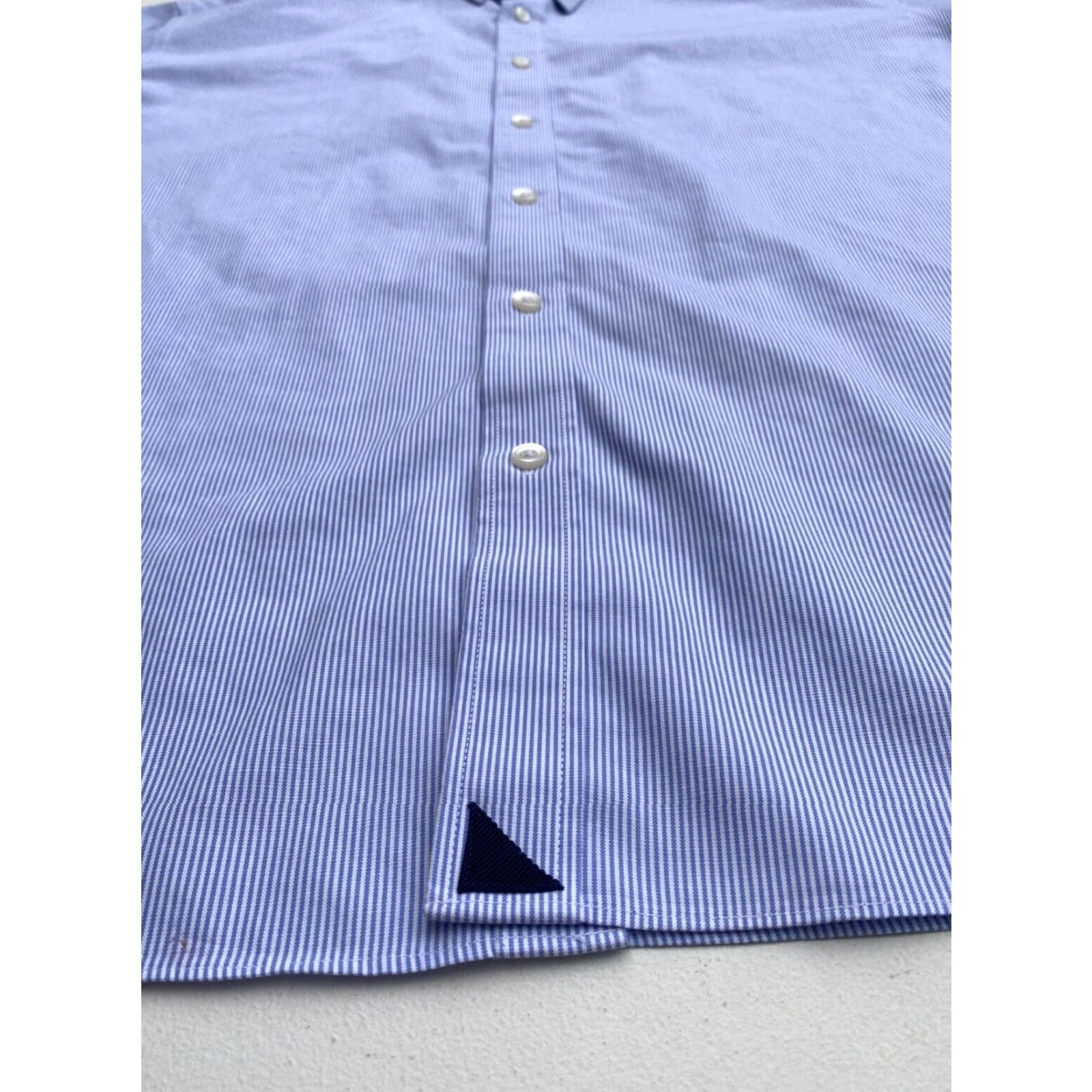 UNTUCKit UNTUCKit Men's Bordeaux WF Button-Up Shirt Stripes 3XL Blue Long Sleeve Collared Cotton Wrinkle Free Vintage? Size US XXL / EU 58 / 5 - 4 Thumbnail