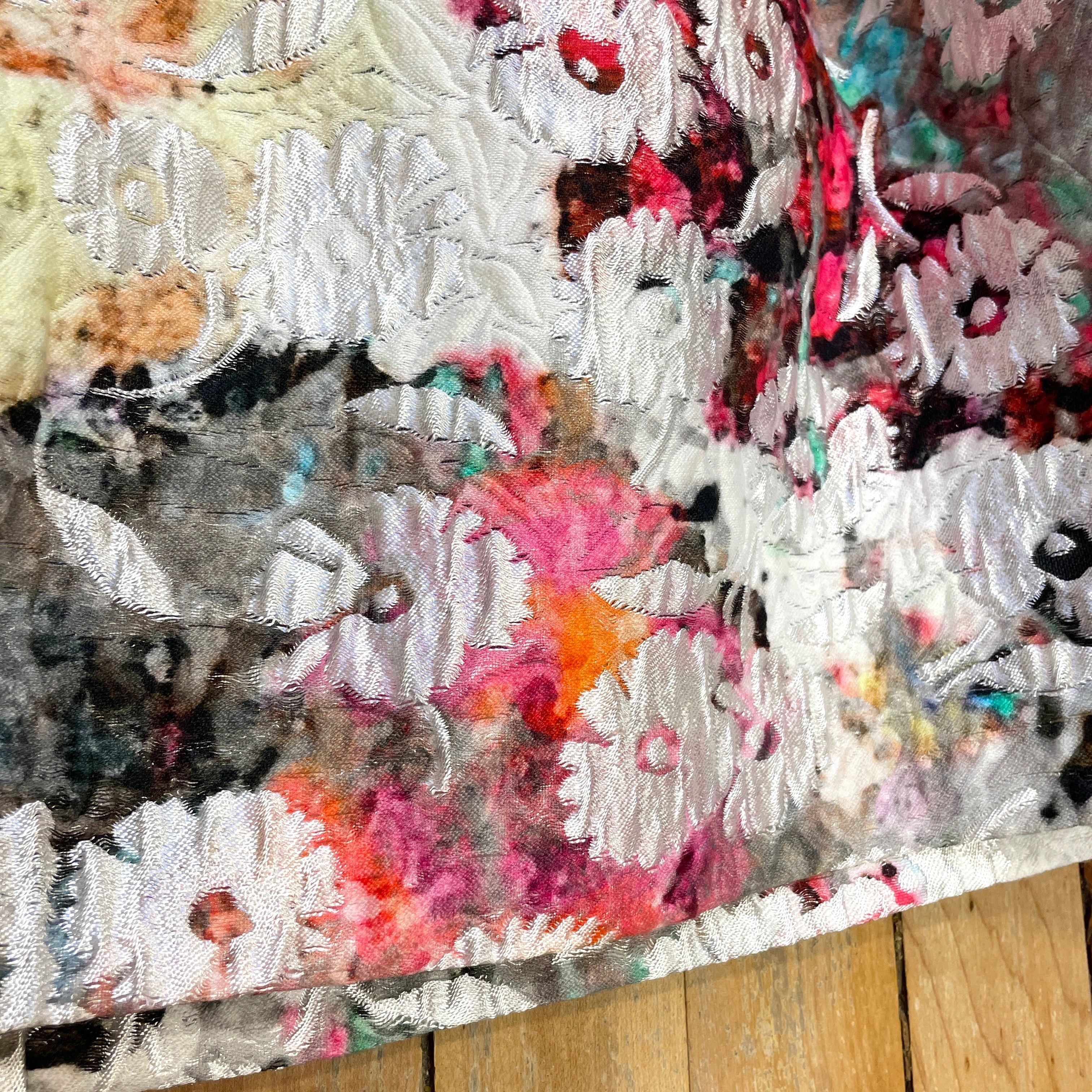 Oscar De La Renta Oscar De La Renta Spring '16 Vintage Designer Floral Jacquard Skirt Made In USA Size 28" Size 28" / US 6 / IT 42 - 6 Thumbnail