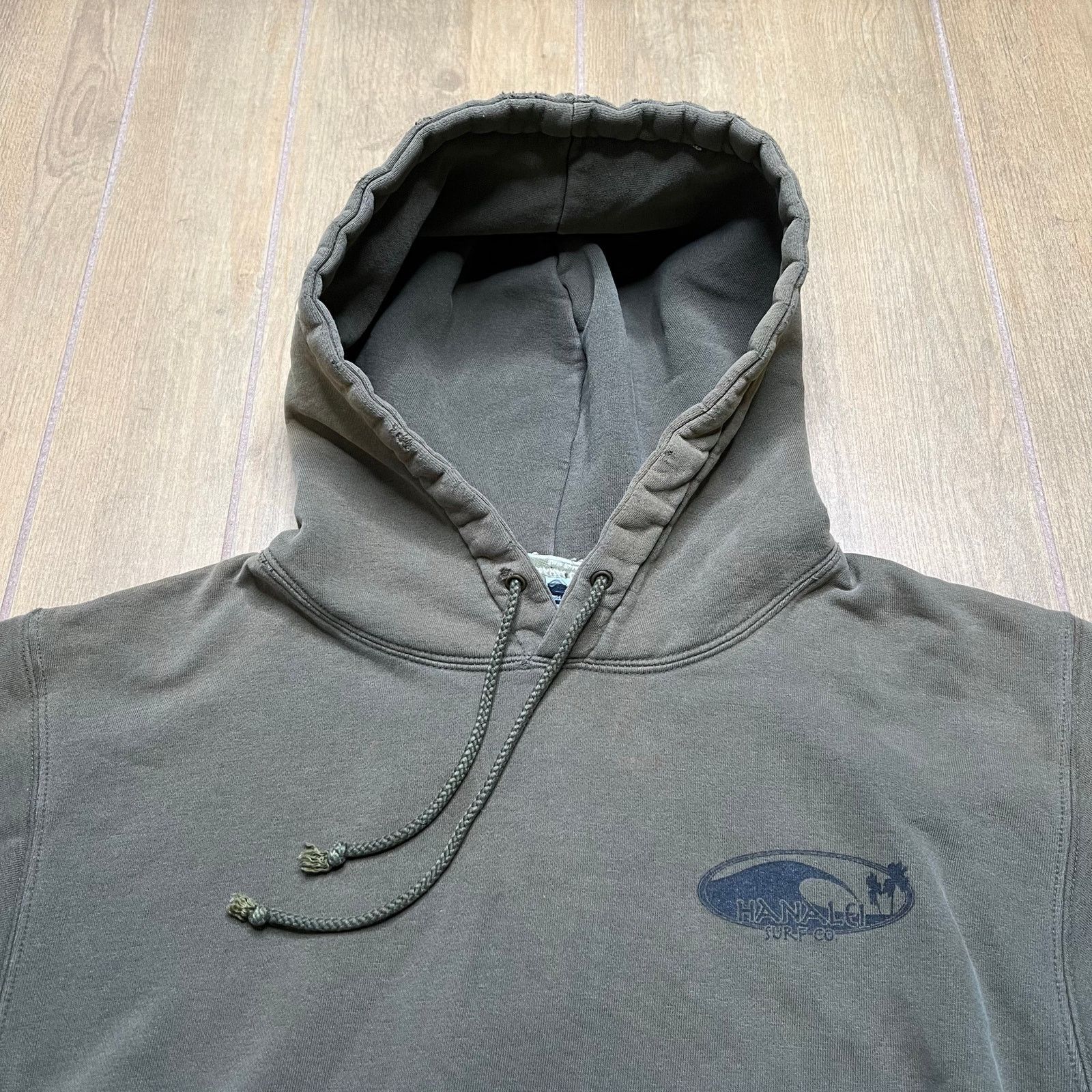 Vintage Vintage Y2K Hanalu Surf "Backdoor" hoodie Green Distress S Size US S / EU 44-46 / 1 - 6 Thumbnail