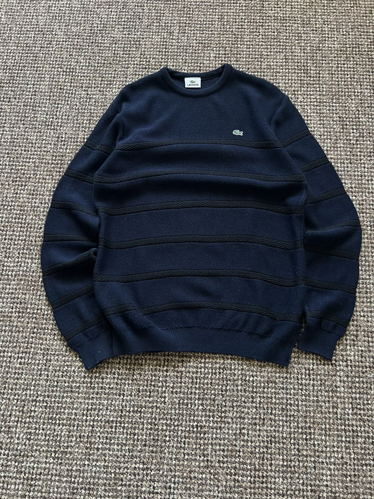 Lacoste Lacoste Sweater Vintage Dark Blur Small Logo Size US XL / EU 56 / 4 - 11 Thumbnail