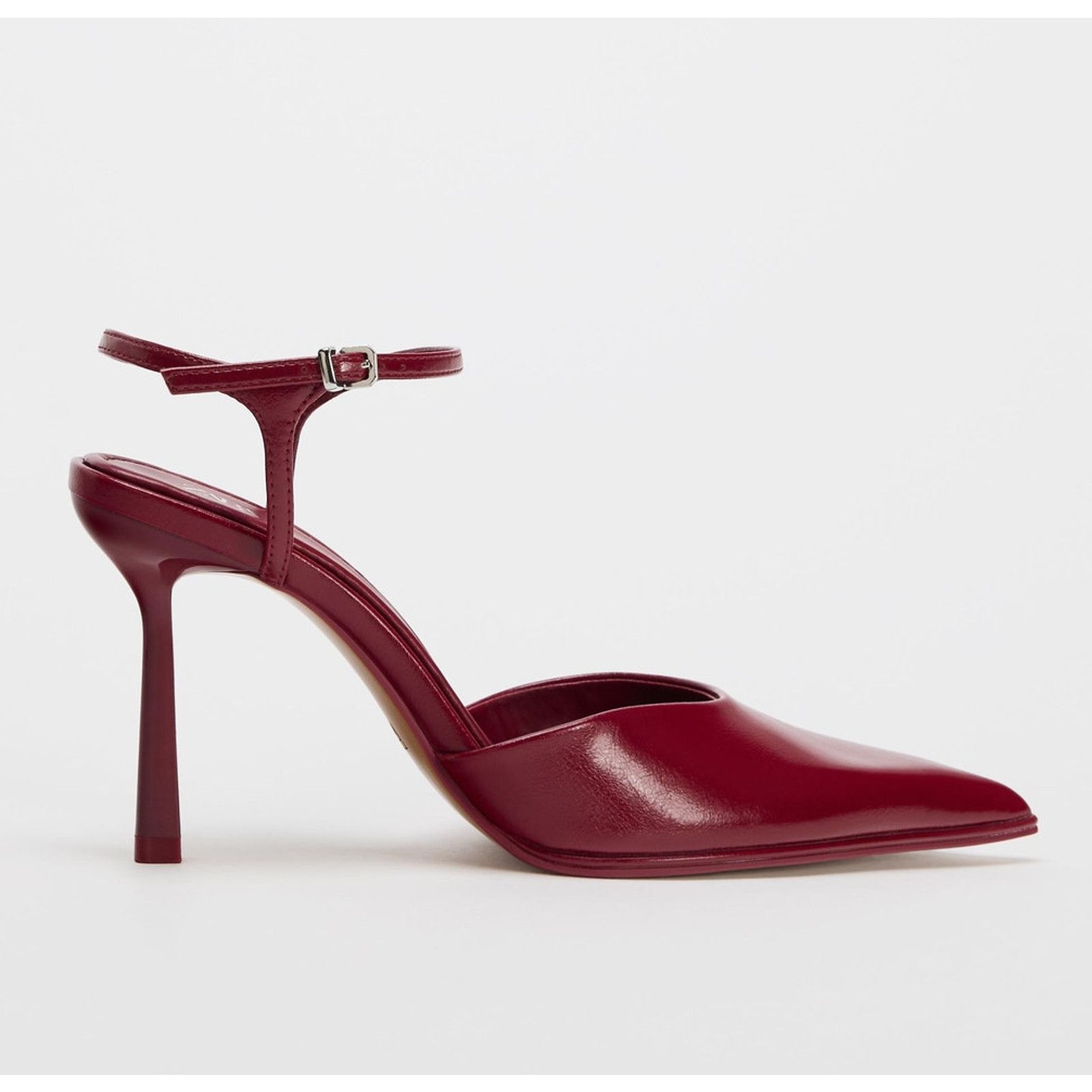 Zara ZARA Cherry Red Slingback Heels Pointed Toe Pumps NWT Size US 9 / IT 39 - 21 Thumbnail