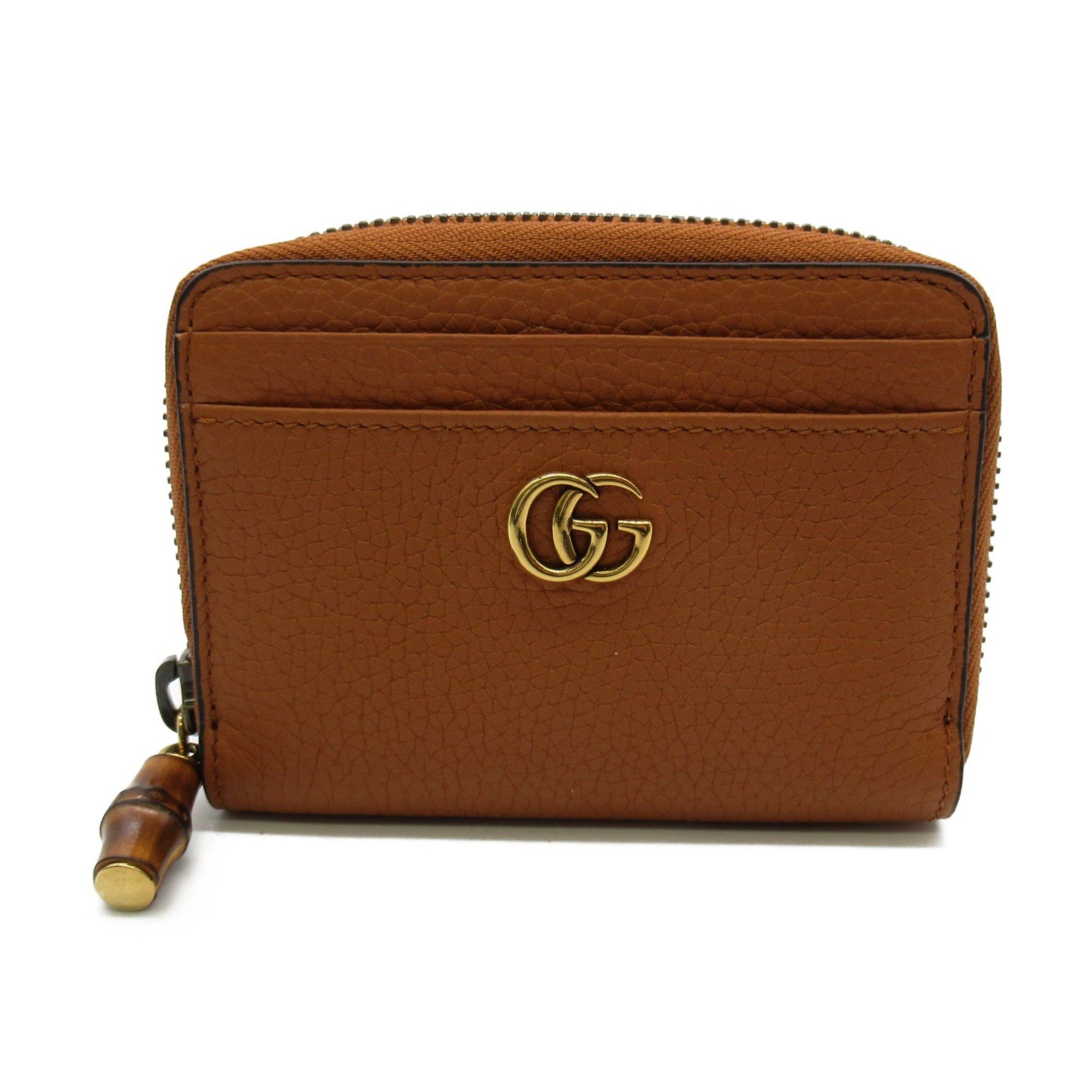 image of Gucci Coin Purse Brown Leather 739500Aabxm2176, Women's