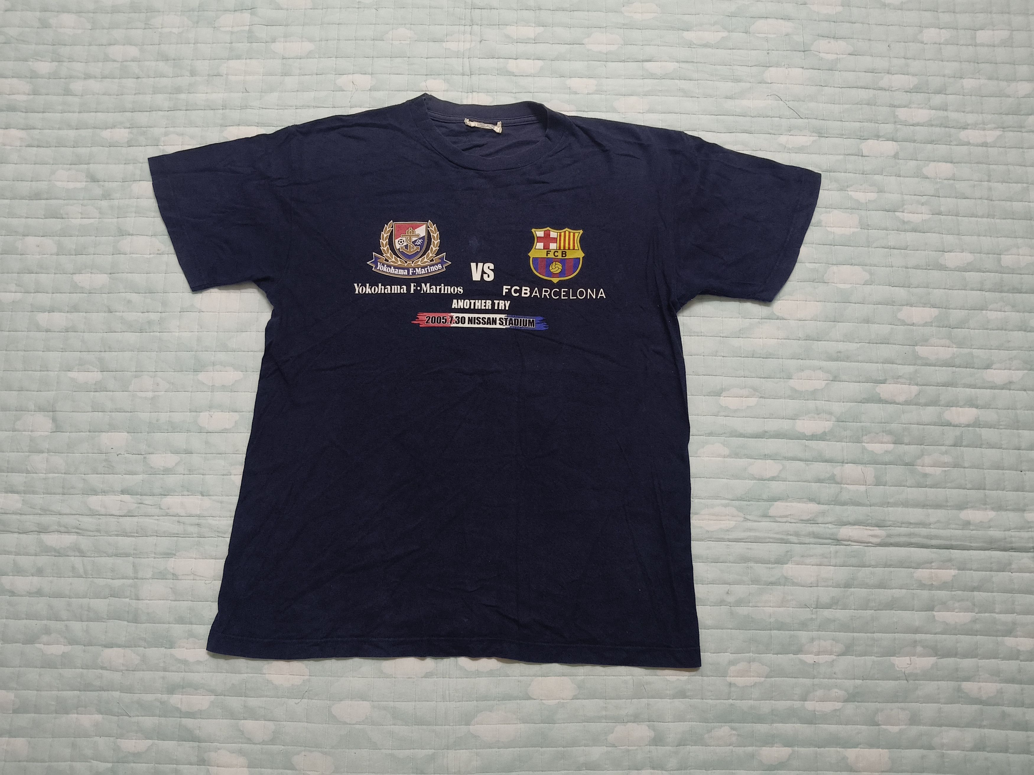 Japanese Brand Vintage Yokohama vs Barcelona Shirt Size US M / EU 48-50 / 2 - 1 Thumbnail